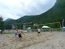 Terrain de beach volley au stade Pigneguy de Voreppe